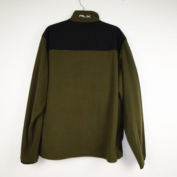 RLX Ralph Lauren Full Zip Jacket Men's Size 2XL Green Black Fleece - Picture 5 of 9